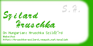 szilard hruschka business card